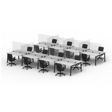 Clear Acrylic Privacy Dividers - Sneeze Guard for Desk and Office