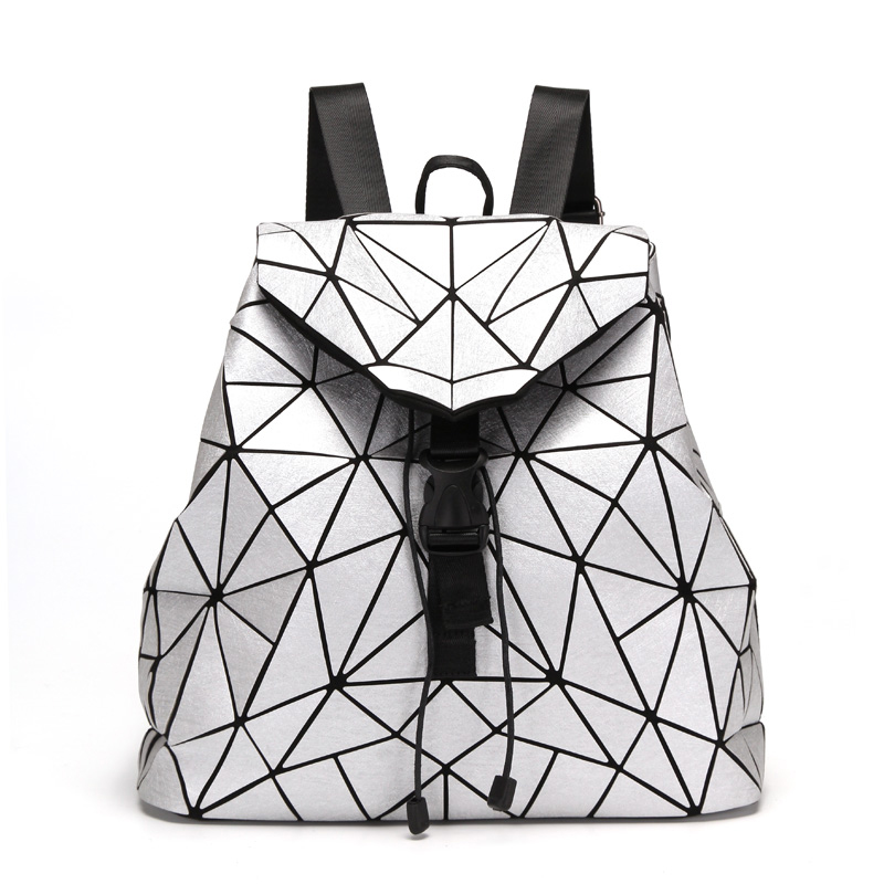 Geometric foldbale noctilucent silk fabrics laptop bag