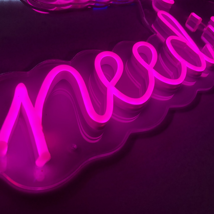 Customized colorful flexible led neon lighting letters sign advertising light up signage