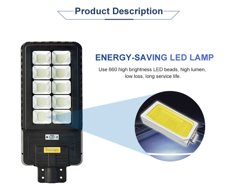 IP65 Outdoor Waterproof Time Light Control 400w Integrated All In One Solar Led Street Light