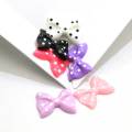 Fancy Spotted Bowknot Flat back Harz Cabochon DIY Spielzeug Handwerk Dekor Harze Mädchen Schlafzimmer Ornamente Perlen Schleim Füllstoff Fill