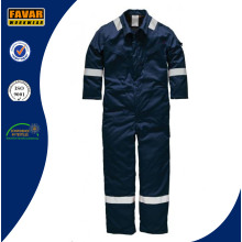Mens Cotton High Visibility Navy Blue Insulated Coverall