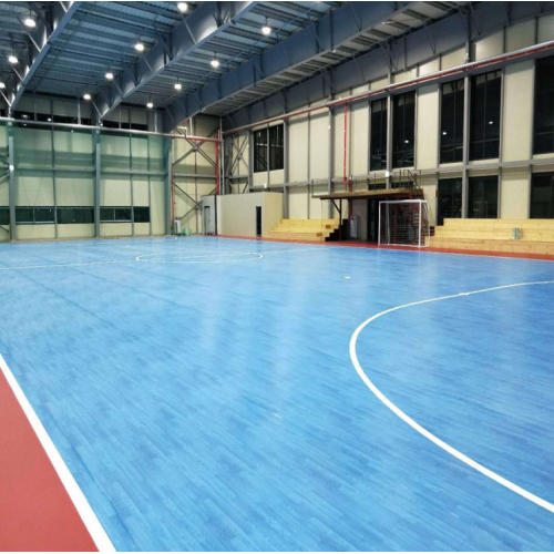 PVC Futsal Flooring Wood Wood Flayblue Blue Maple Basketball Floature