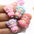 Mix Designs 100Pcs Cartoon Princess Flatback Resin Kawaii Flat Back Cabochons Kids Hair Bows Accessories DIY Embellishments