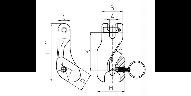 clevis angle regulator hook