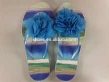hot girls fashion stripe beach summer flipflops with flowers