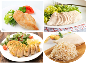 Steamed shredded chicken