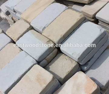 tumbled multicolor sandstone brick for garden path