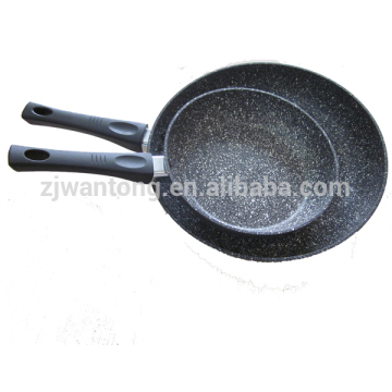 Aluminum black stone fry pan,bakelite handle fry pan