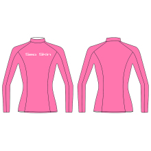Seaskin Pink Long Sleeve Plus Size UPF50+ RashGuard