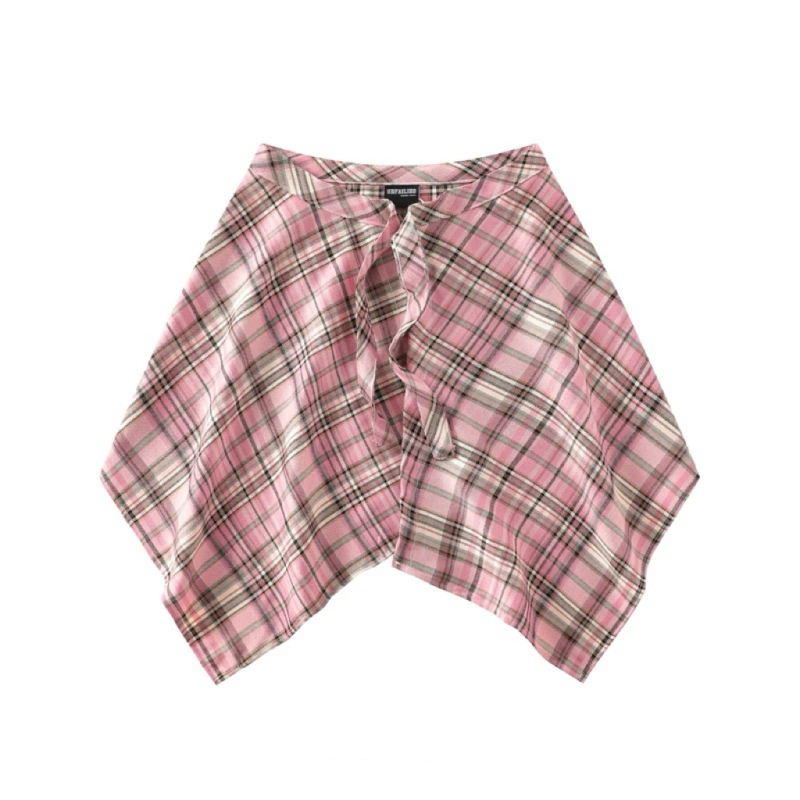 Blue Checkered Waist Accessories for Women