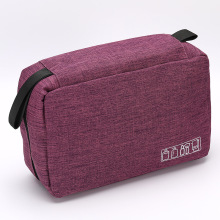 Wholesale Pink Waterproof Mesh Cosmetic Bag with Hanging Hook