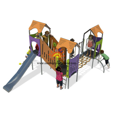 Commercial Outdoor Wooden Playground Equipment Play Slides