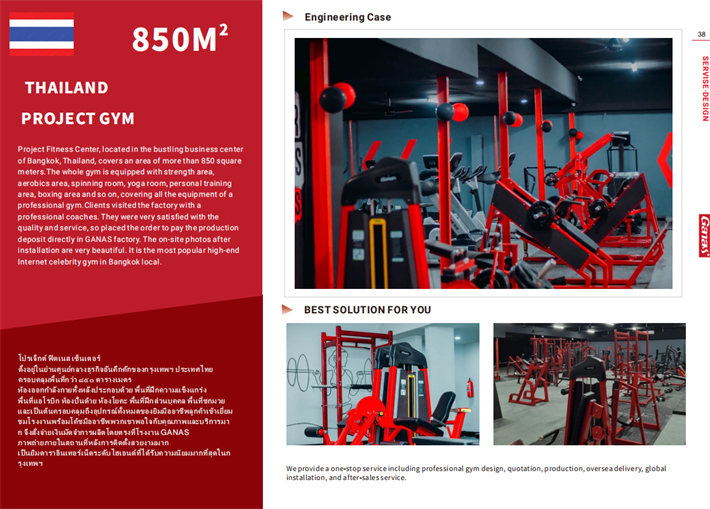 850sqm commercial gym in Thailand