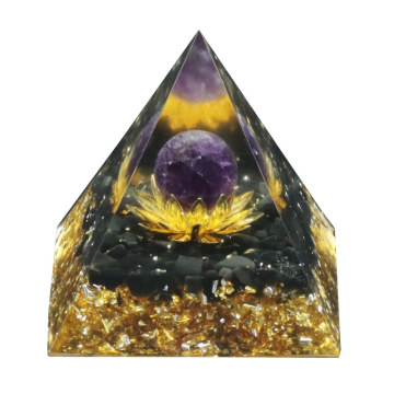 Amethyst Orgone Pyramid 60mm for Reduce Stress