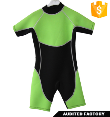 custom made 3mm back zip kids shorty wetsuit