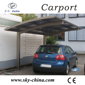 Polycarbonate and aluminum carport aluminum double carport