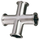 Stainless Steel Sanitary Clamped Pipe Fitting Cross