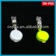 plastic badge clip with a button to hanging