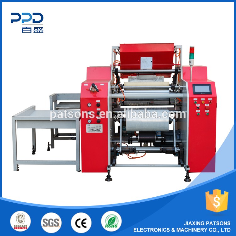 Factory Price Jumbo Roll Rewinder Machine Fully Auto Stretch Film Winding Machinery