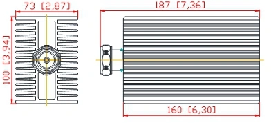 DC-3G 100W DIN Male RF Dummy Load