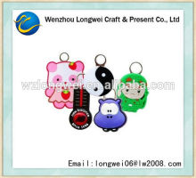 funny cartoon 3d soft pvc keychain/rubber duck keychain/rubber keychain making
