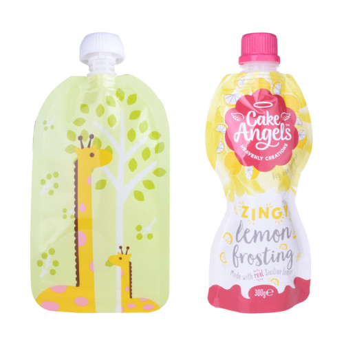 100% рециклиране Ципперирани торби за плодове сок опаковка