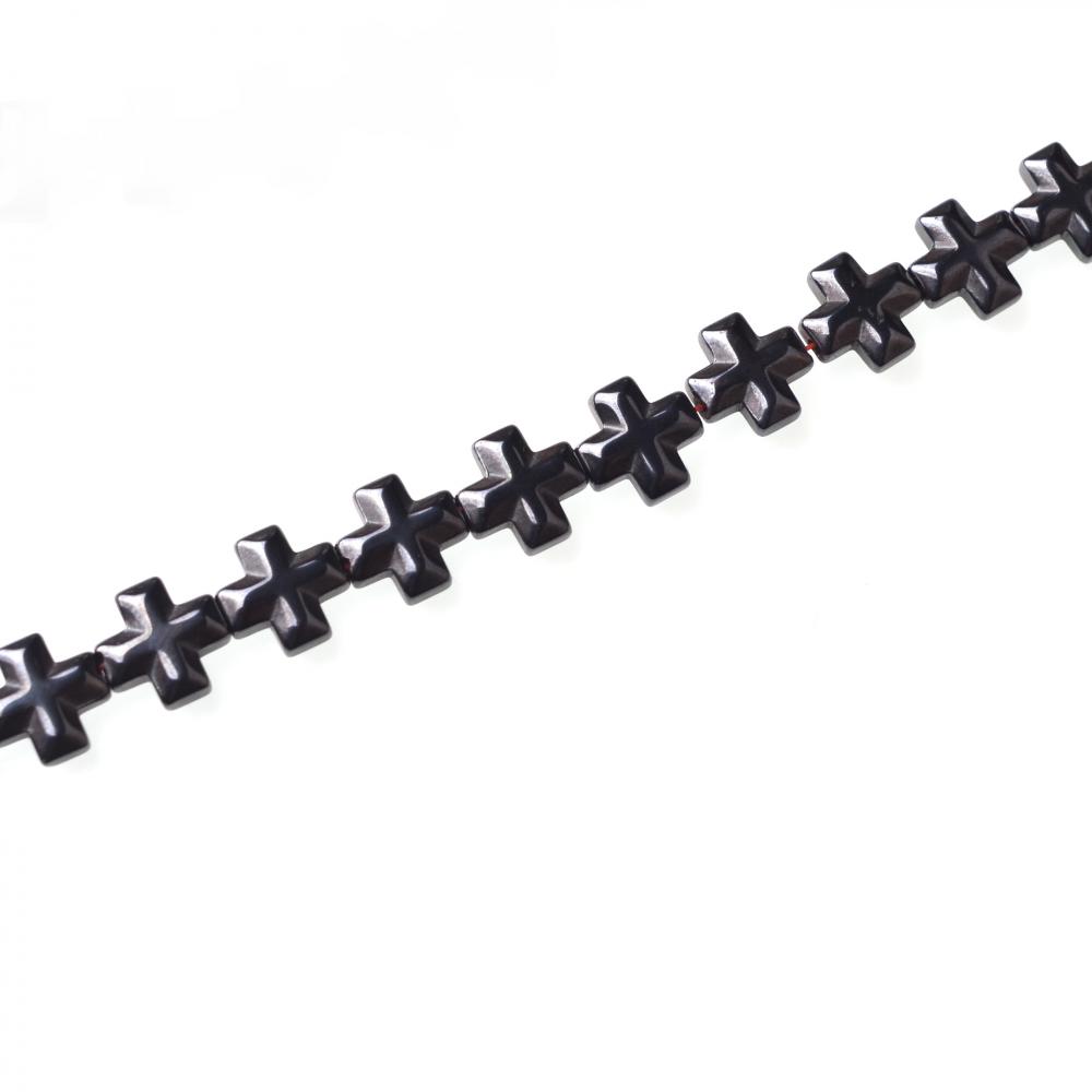 Hematite Cross Beads 10x10mm para hacer joyas