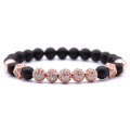 8mm Perles d&#39;huile essentielle Bracelet Bracelet Onyx Mat Bracelet Diffuseur de Parfum Bracelet pour Hommes Femmes