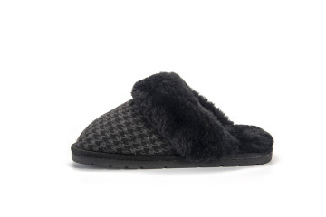 Textile Cable Knit Mule Slippers knit slippers