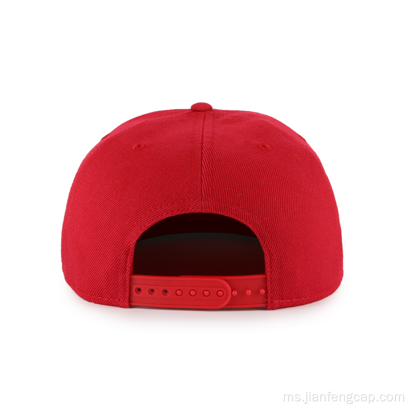 Topi snapback bulu panel akrilik 5 panel