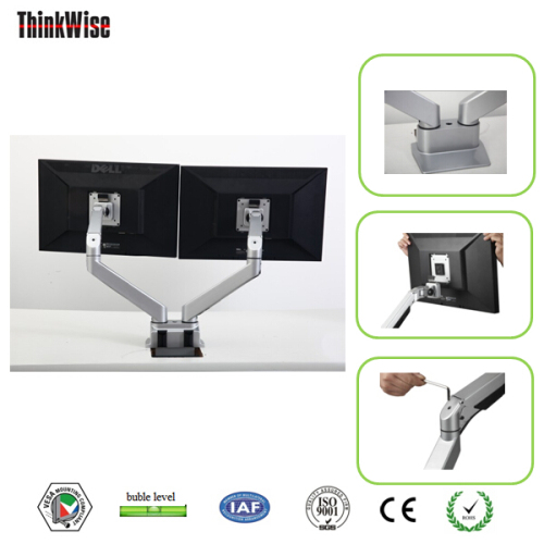 dual lcd monitor stand desk clamp