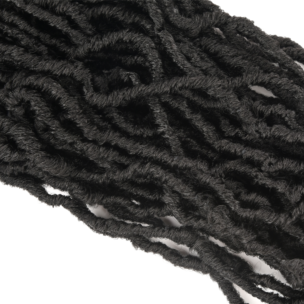 MYZYR 18 24 36inch Nu LocsGoddess Faux Locs Curly Ombre Braiding Hair Soft Braids Synthetic Crochet Braid HairExntension