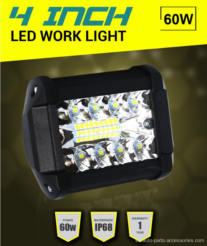 Luz de trabajo de 60W LED Light Bar 4x4 Accesorios