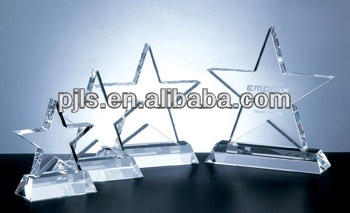 star crystal trophy, star crystal award, crystal star trophy&award