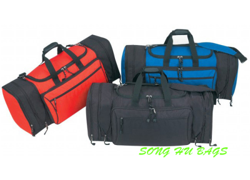 Expandable Ripstop Travel Duffel Bag W/ End Zipper Pockets Sh-6275