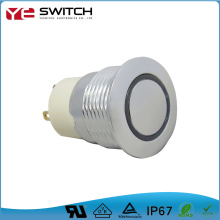 16 mm upplýst lampi Self Return Waterproof Switches