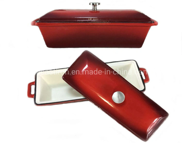 Enamel Cast Iron Baking Pan with Cover 30X11cm