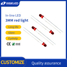 Perlas de lámpara LED Perlas de lámpara de alta potencia de 3 mm-rojo-rojo