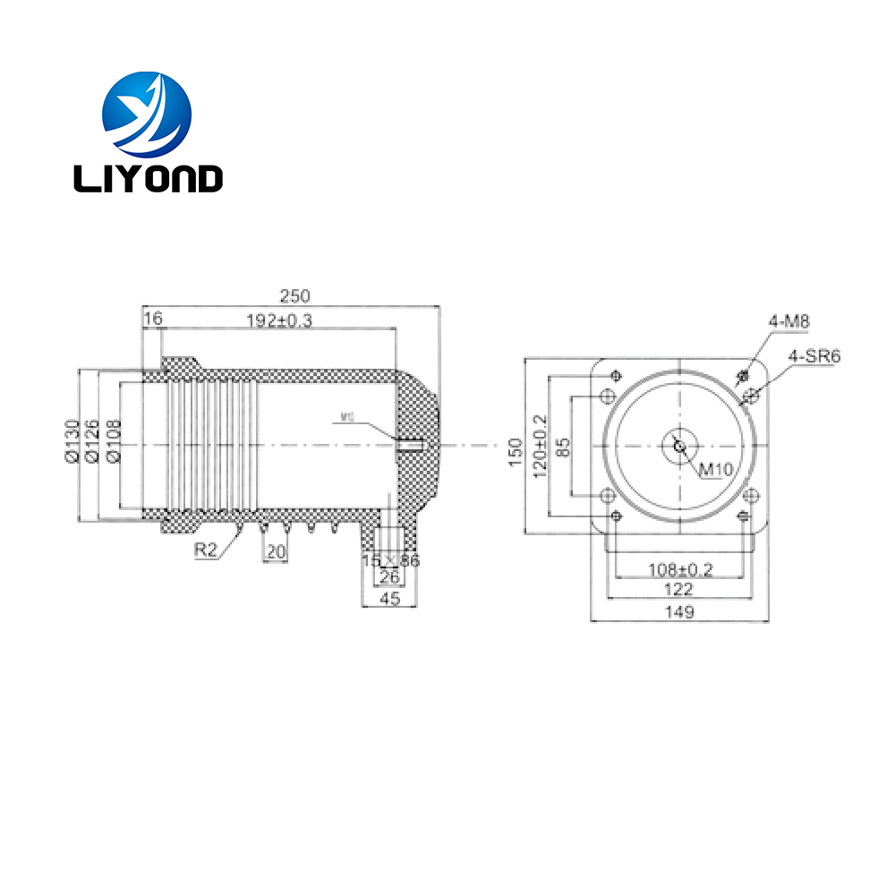 LY101 12KV  epoxy resin isolation contact box, spout box