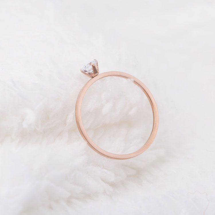 Rose Gold Cubic Zirconia Rings