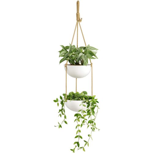 Ceramic Double Hanging Planter