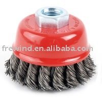 knot wire cup brush/twisted wire cup brush