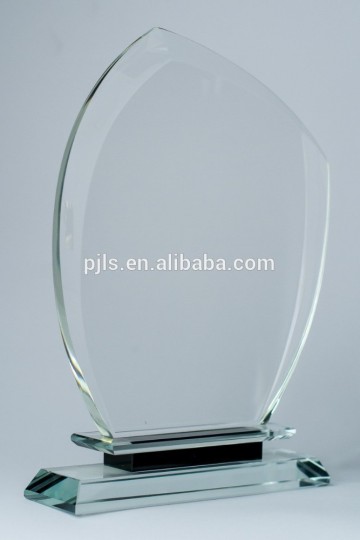 glass trophy for sports badminton trophy