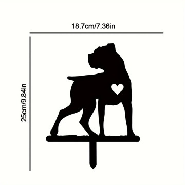 Metal Animal Craft Lawn Decorations - Silhouette Dog Ornaments