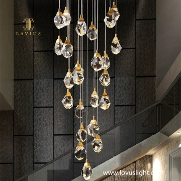 New decorative villa chandeliers Hotel chandeliers Light luxury custom simple chandeliers