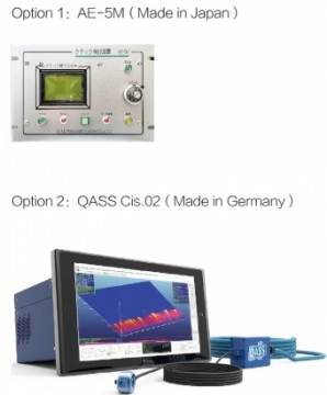 Acoustic emission online crack detector