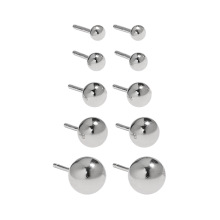 Amiee Korean 925 Sterling Silver Needle Beads Stud Earrings - Bulk Wholesale for Women