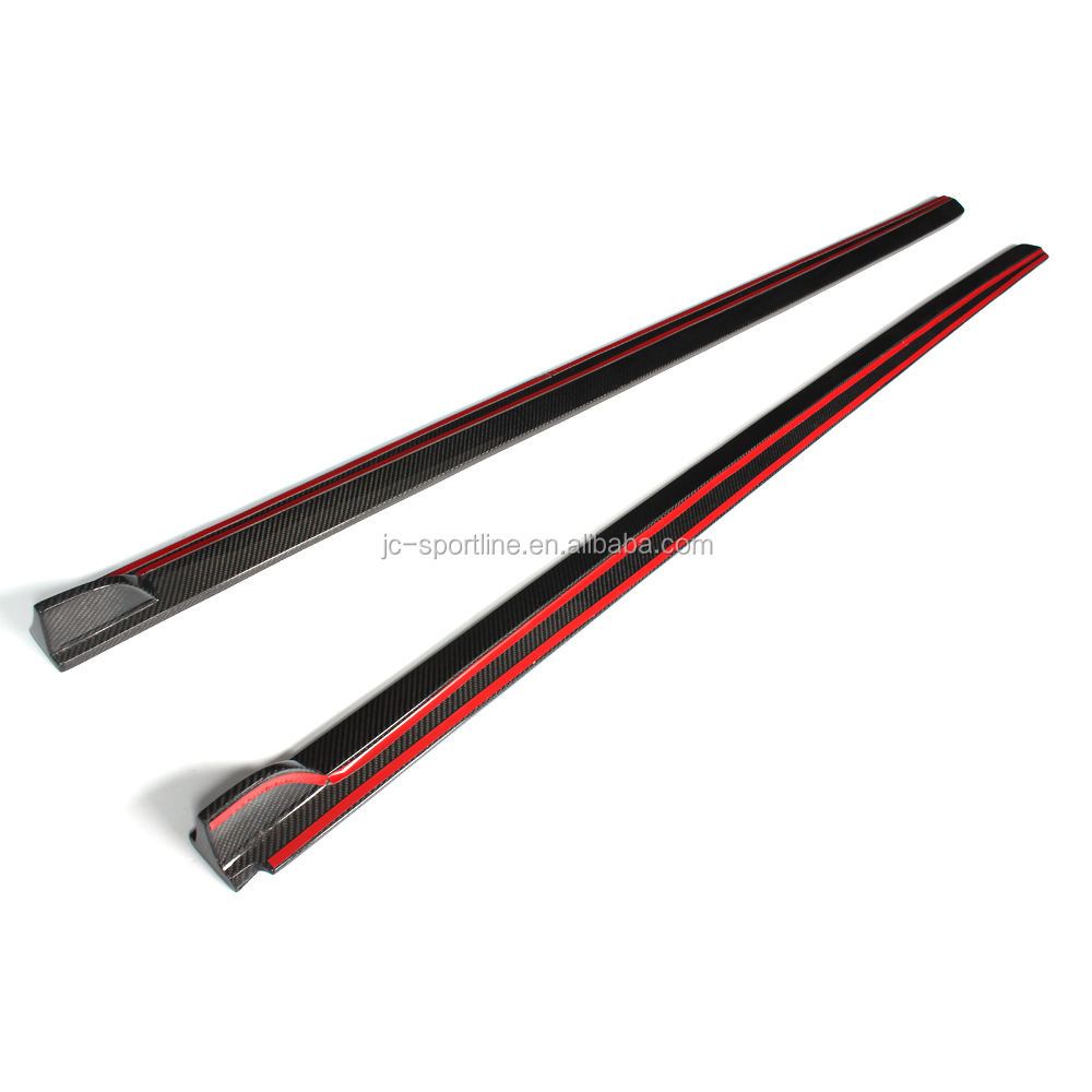 Carbon Fiber Car Side Skirts for VW Polo Hatchback 15-16