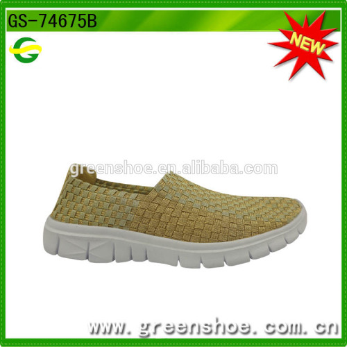 China wholesale woven casual shoes men handmake elastic shoes